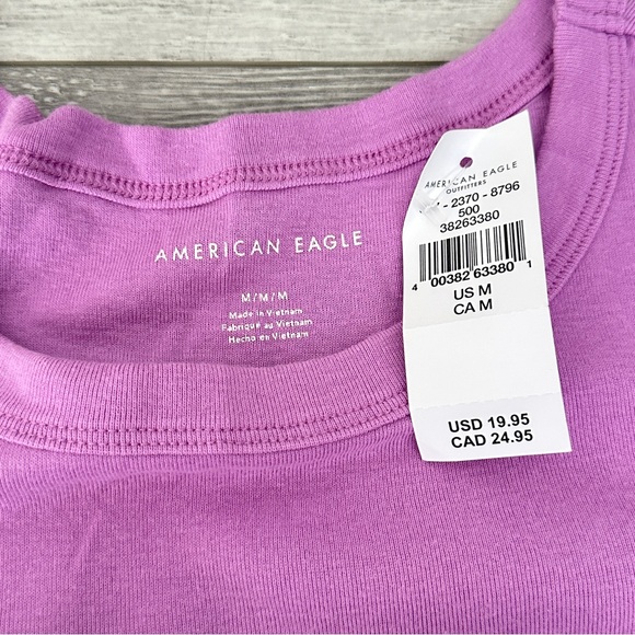 American Eagle T Shirt Cropped Green and Purple - Picture 4 of 10